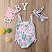 Cenhope Infant Baby Girls One-Piece Swimsuit Toddler Girl Cactus Sleeveless Ruffles Swimwear Beachwear with Headband (Pink, 6-12 Months)