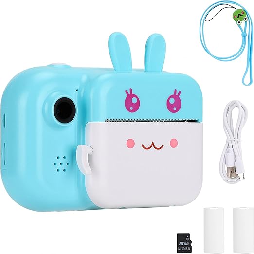 Okuyonic Kids Printing Camera Thermal Printing for Girls and Boys for Girls and Boys Giftsblue