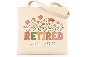 Retirement Gift for Women, Canvas Tote Bag with DIY Year Design, Elegant Gift Packaging “A NEW CHAPTER”, Great Farewell & Ret
