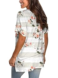Workout Shirts for Women Floral Tops Summer Clothes