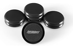 Super Sliders 2 1/2" Round Reusable Furniture Sliders for Carpet - Effortless Moving and Surface Protection, Black (8 Pack)