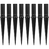Uonlytech Garden Lamp Stake Accessory 10Pcs Solar Light Replacement Stakes Plastic Ground Spikes for Outdoor Solar Lights Durable Waterproof 4.33In