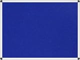 VIZ-PRO Notice Board Felt Blue 90 x 60 cm Aluminium Frame view 2
