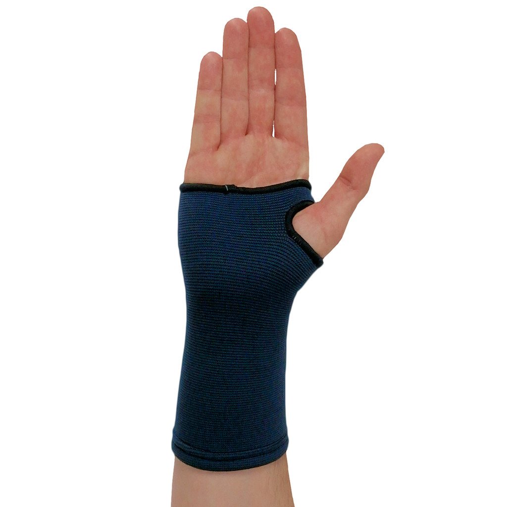 NeoPhysio Medical Grade Elastic Compression Wrist Support, Navy Tubular Sleeve - Medium = 15-17cm