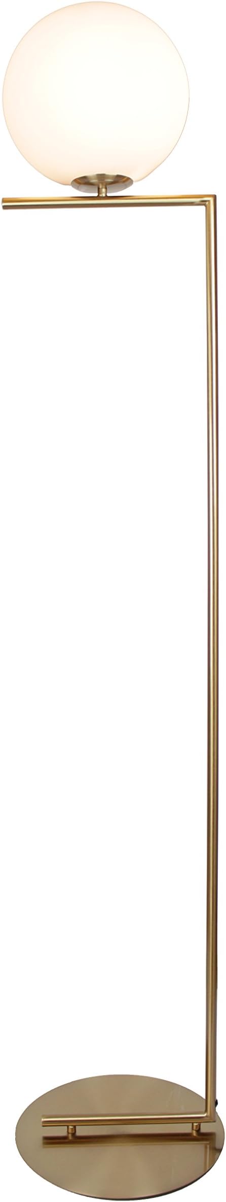 EQLight Modern Mid Task Floor Lamp, Iron, 60 W, Gold