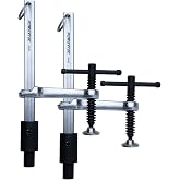 POWERTEC 2PK Welding Clamp with T-Handle &ndash; 6-1/2" Max Opening, 3-1/4" Throat Depth &ndash; Fits 5/8" (16mm) Welding Table Holes, Heavy-Duty Workbench Screw Clamp for Welding &amp; Fabrication (72234-P2)