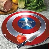UNDERGROUND TOY Marvel Avengers Captain America Civil War Shield Round Tempered Glass Cutting Board