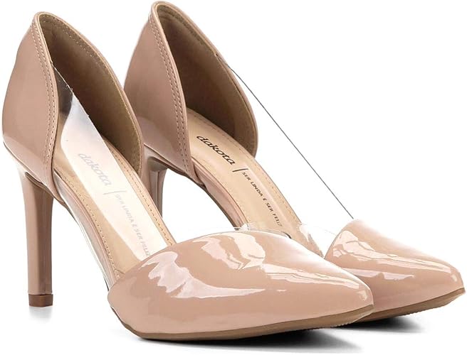 scarpin vinil salto medio