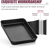 HaWare Non-Stick Stainless Steel Baking Sheet Pan Set of 2 31.5x24.8x5cm view 3