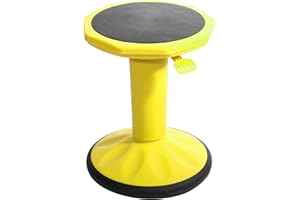 Pearington SitFree Height Adjustable Wobble Stool, Active Flexible Seating Chair for Kids and Adults - School and Office, Yellow