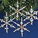 Solid Oak Crystal/Gold Snowflakes Ornament Kit