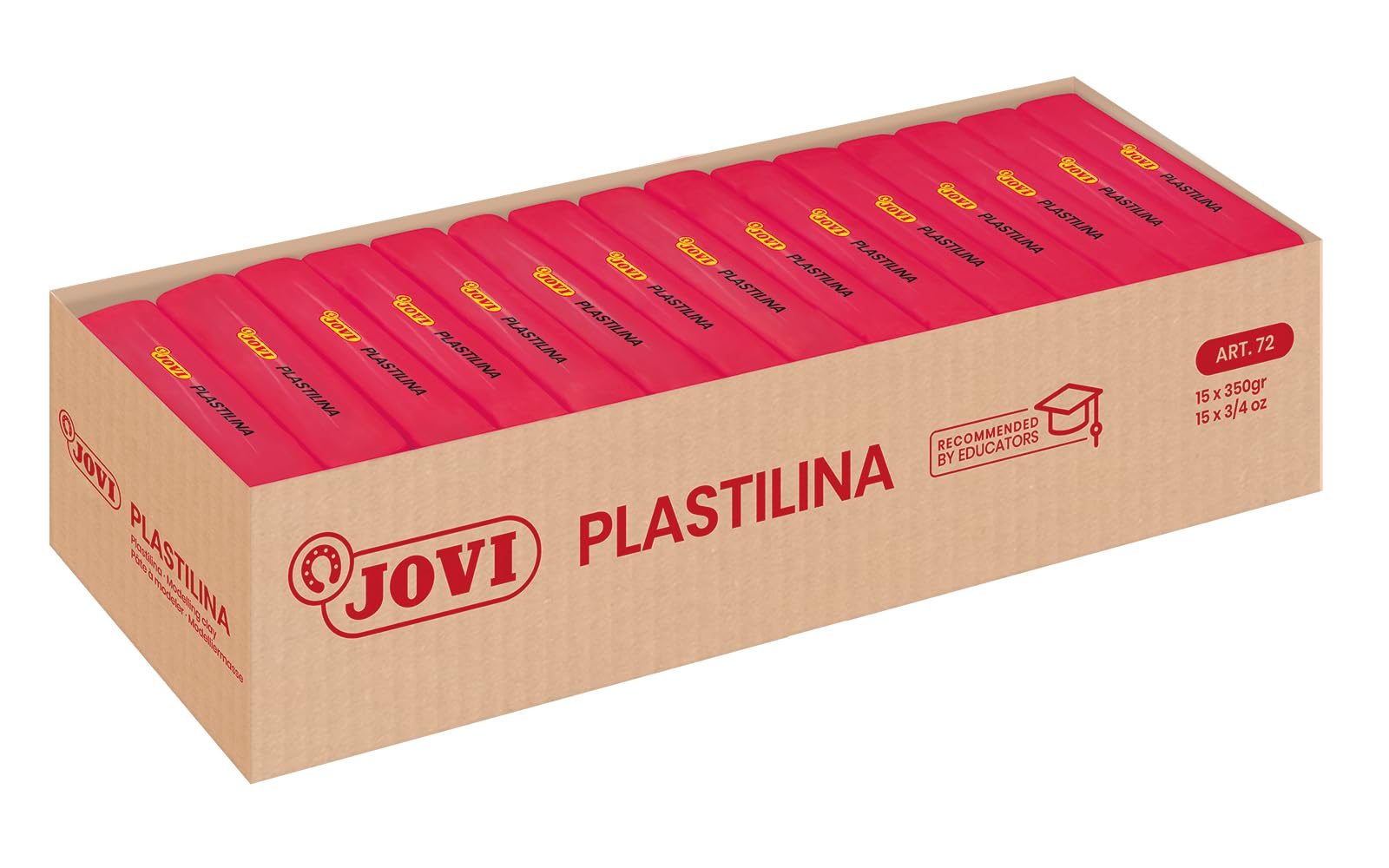 Jovi – Box of Clay, 15 Tablets 350 gr, Ruby Red (7206)