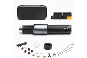 HOTO 4V Cordless Rotary Tool Kit, Powerful Engraving Pen, 25000RPM, 5 Variable Speed, 35 Accessories, LED Light, USB-C Rechar