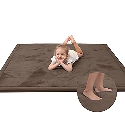 Baby Play Mat for Floor,1.3" Thick Elasti-Foam