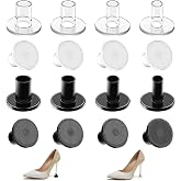 High Heel Protectors, 8 Pairs Heel Stoppers & Heel Repair Caps - 4 Sizes Shoe Heel Cover for Women Perfect for Weddings, Gras