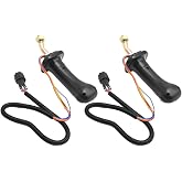 LIDSCURA 2 Pack 3 Button Excavator Joystick Levers, Replacement for Doosan DH DX150 215 225 300 370-9C, Aluminum AlloyRobust 6 Pin Excavator Joystick Handles