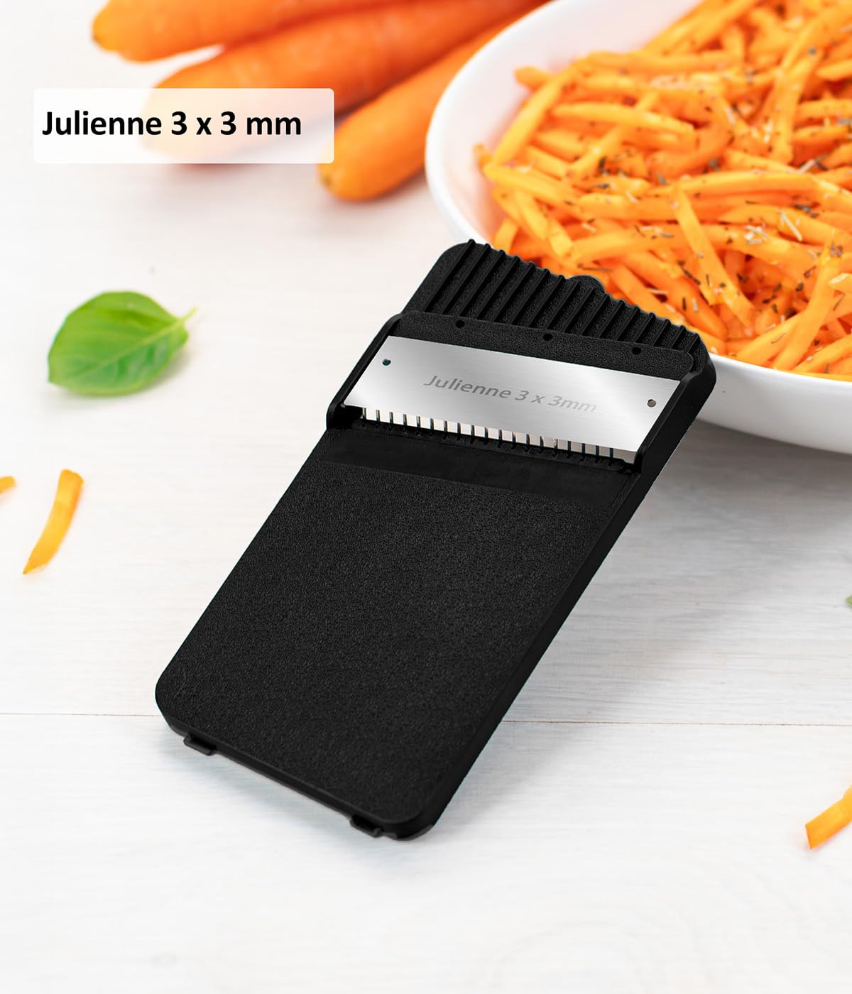 Genius Gemüseschneider Nicer Dicer Mando 12tlg., Gemüsehobel, Gemüse Schneider, Gurkenhobel, Mandoline Vegetable Chopper mit 6 austauschbaren Klingen, Küchenhobel (Rot-Grau) 5