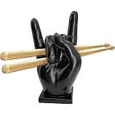 EQUNROY Drumstick Holder, Black Drum Stick Rack with Anti-Roll Base | Wizard Wand Display Stand, Funny Gift for Drummer