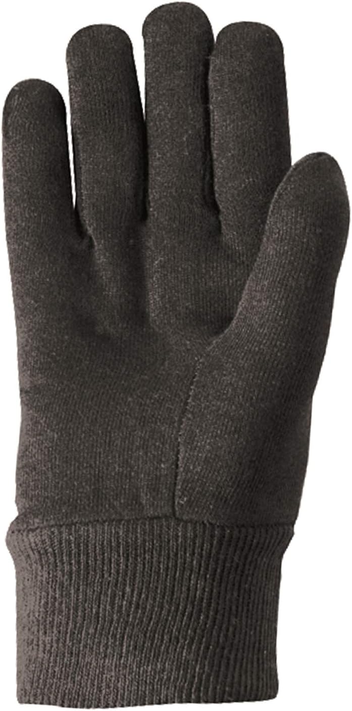 6 Pair Bulk Pack Jersey Cotton Work & Gardening Gloves, Large (Wells Lamont 501LK-WNW), Brown - Men S Winter Knit Gloves - 