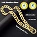 W/W Lifetime Custom Ultra Strong 19MM 14K Gold Plated Slip Chain Dog Collar - for Pit Bull Mastiff Bulldog Medium Large Dogs(19MM, 24