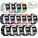 aczer-Y Fitbit Ionic Sport Band Accessories Watchbands, 15 Color Classic Replacement TPU Watch Band with Stainless Buckle for Fitbit Ionic Smartwatch Large Small (No Tracker))