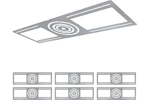 LEGDINDOOR 6 Pack New Construction Mounting Plate with 3-4-6" Round Hole –26× 8" Galvanized Steel Recessed LED Light Plate in Wafer Light Bracket, Thin Recessed Ceiling Light with Junction Box