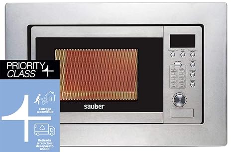 Sauber - Microondas con grill integrable HMS02I - 20 litros ...