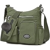 SUKRY Nylon Crossbody Bag for Women with Anti theft RFID Pocket, Waterproof Shoulder Bag Travel Purses and Handbag