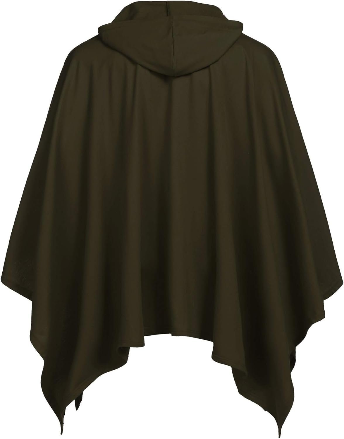 COOFANDY Men's Poncho Cape Hoodie Casual Irregular Coat Fashion Cardigan Cloak: Clothing