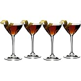 Riedel Drink Specific Glassware, Nick &amp; Nora Cocktail Glass, 4oz, Old-Fashioned Stemmed Cocktail Glasses, Martini, Manhattan, Set of 4