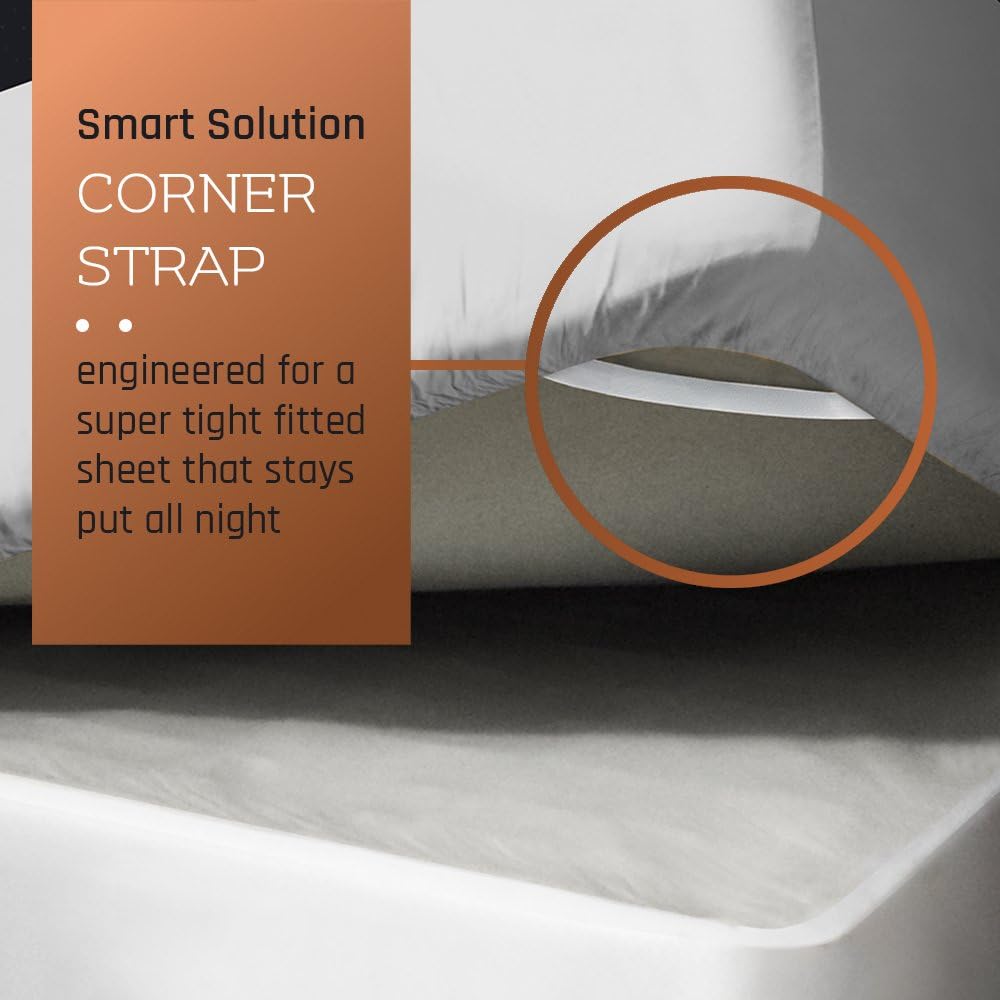Bed Sheets For Queen Size Bed - 14" - 16" Fitted Sheets Queen Size - Deep Pocket Fitted Sheet - Microfiber Fitted Bed Sheets - Super Soft Queen Size Fitted Sheet Only - Silver Light Gray: Home & Kitchen