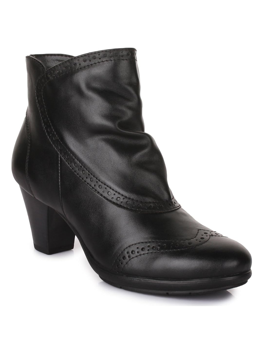 bruno manetti women (ay-105) black synthetic leather heeled boots