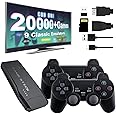 Uoiunsa Wireless Retro Game Console, Plug and Play Video Game Stick, Nostalgia Stick Game, 9 Emulators, with 20000+ Games Built-in, 4K HDMI Output, Dual 2.4G Wireless Controllers, 64G