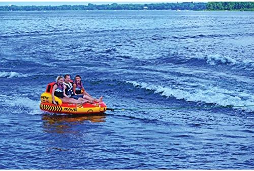 RAVE Sports activities 02645 #EPIC 3-Rider Towable , pink , 78″ x 77″ x 34″