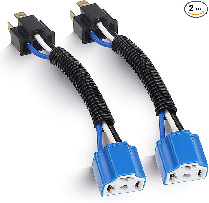 H4 9003 Wiring Harness Headlight Socket 14awg Ceramic Headlight Plug Adapter For Headlight Fog Light Retrofit Pack Of 2 Automotive Amazon Com