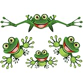 Decorative Green Frog Stickers, Vinyl material, suitable for decorating car bodies, trucks, off-road vehicles, windows, rear windshield, helmets, bumpers, walls, laptops, and suitcases 2-Piecet#SZQW-1
