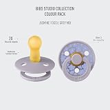BIBS Colour Studio Soother 2-Pack Nipple Dummy Baby Pacifier Size 2 Jasmine view 2