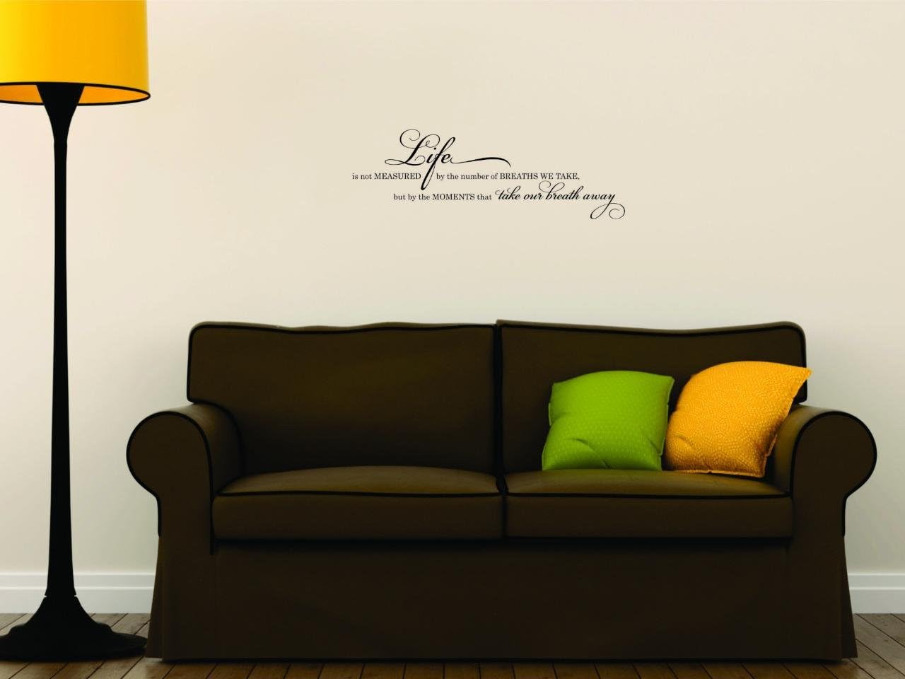 Best wall decals for the living room moments and breath quotes