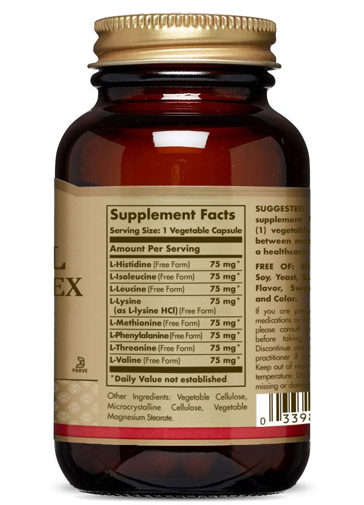 Solgar – Essential Amino Complex, 60 Vegetable Capsules - 90,Standard ...