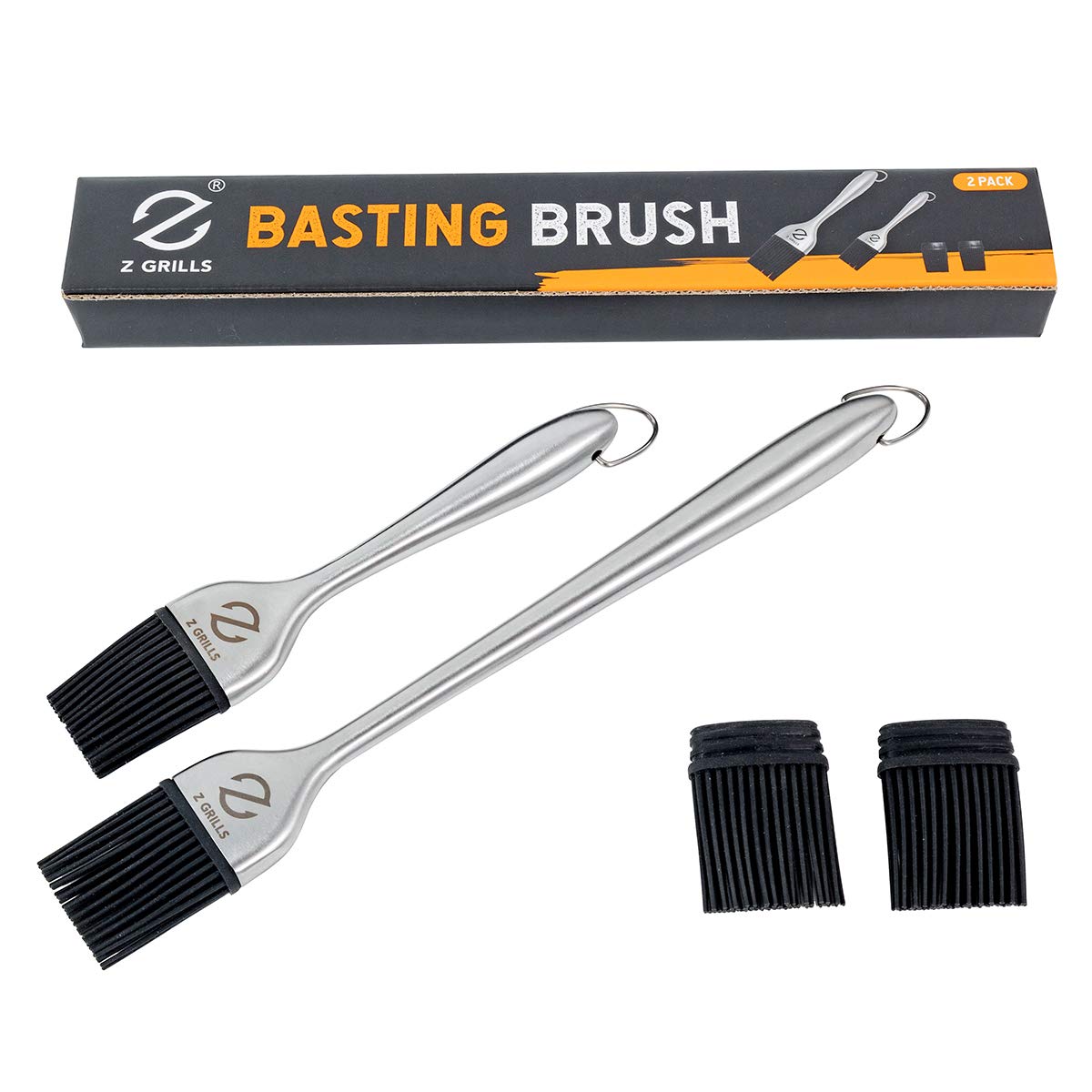 Photo 1 of Z GRILLS Basting Brush Grilling BBQ Baking Pastry Oil Stainless Steel, Grilling BBQ Baking, Pastry, and Oil Stainless Steel Brushes