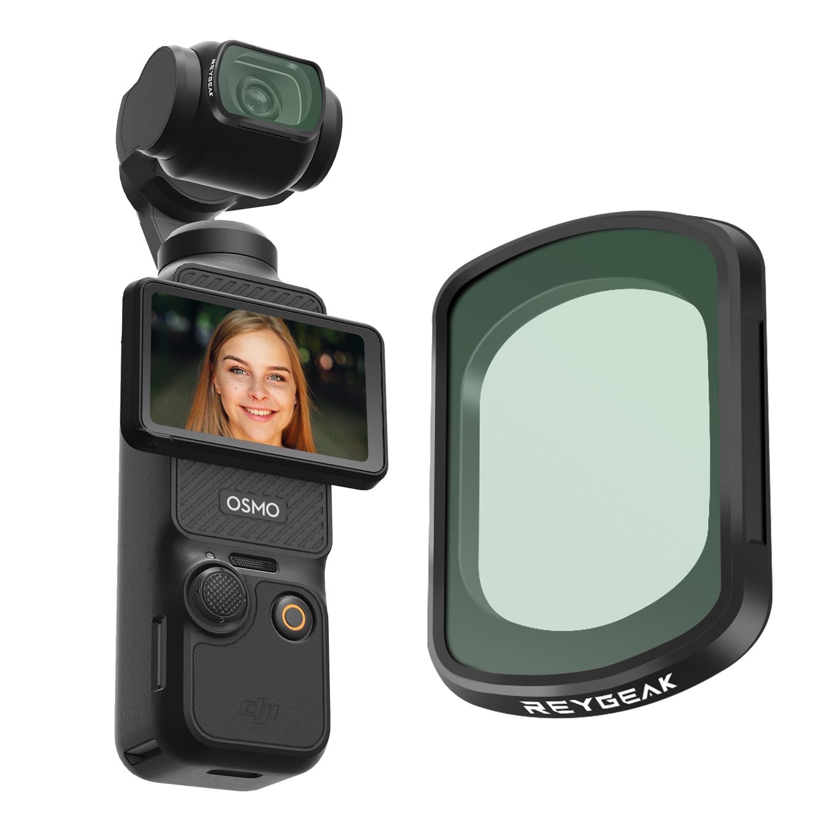 REYGEAK Black Mist Filter for DJI Osmo Pocket 3, Creative Diffusion Filter Beauty Soft Filters for DJI Osmo Pocket 3 Accessories, Lightweight aluminum frame (Black Mist Filter)