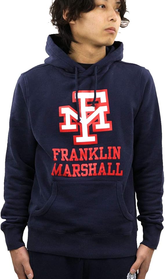 Amazon フランクリン マーシャル パーカー メンズ 正規販売店 Franklin Marshall プルオーバーパーカー Logo Fuleece Pullover Parka Flmf004am F167 Navy コード トレーナー パーカー 通販