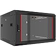 6U - Server Rack - Wall Mount Rack - Locking Cabinet for Network - Electronics - Security - Audio - Video - AV Equipment - Data Rack - 24-Inch Depth Server Cabinet
