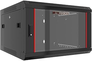 SYSRACKS 6U - Server Rack - Wall Mount Rack - Locking Cabinet for Network - Electronics - Security - Audio - Video - AV Equipment - Data Rack - 24-Inch Depth Server Cabinet