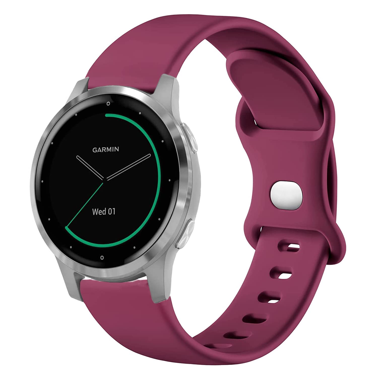VELULYX Silicone Strap compatible with Garmin Venu 4 41mm/Venu 2S/3S/Vivomove 3S/Vivoactive 4S, 18mm sport strap for Fossil Gen 6/5E/3/4/Steel HR 36mm/ScanWatch 2 38mm