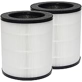 PUREBURG Replacement Filters Compatible with Mooka M02 Air Purifier,2-Pack H13 HEPA 3-stage filtration Activated Carbon 2-in-1 Air Clean Dust VOCs Odor PM2.5