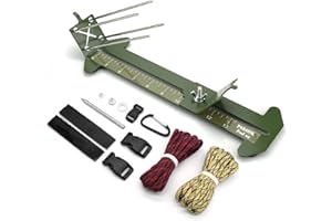 PSKOOK Paracord Bracelet Jig Kit, Paracord Tool Kit Adjustable Length Weaving DIY Craft Maker Tool (Army Green)