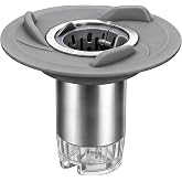 Magnetic Shower Drain Backflow Preventer &amp; Hair Catcher Core (1.5-2.1") | Magnetic split cleaning; vortex rapid drain; auto odor/backflow block; ABS, steel &amp; silicone; tool-free setup