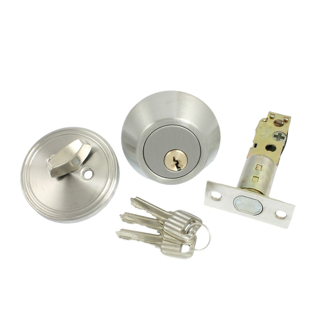 Sourcingmap a12082900ux0253 Home Door Single Cylinder Security Lock/Deadbolt, Silver Tone