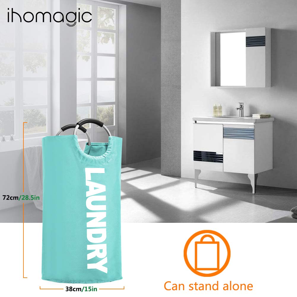 IHOMAGIC Cesto para Ropa Sucia Plegable con Asas de Aleación Bolsa